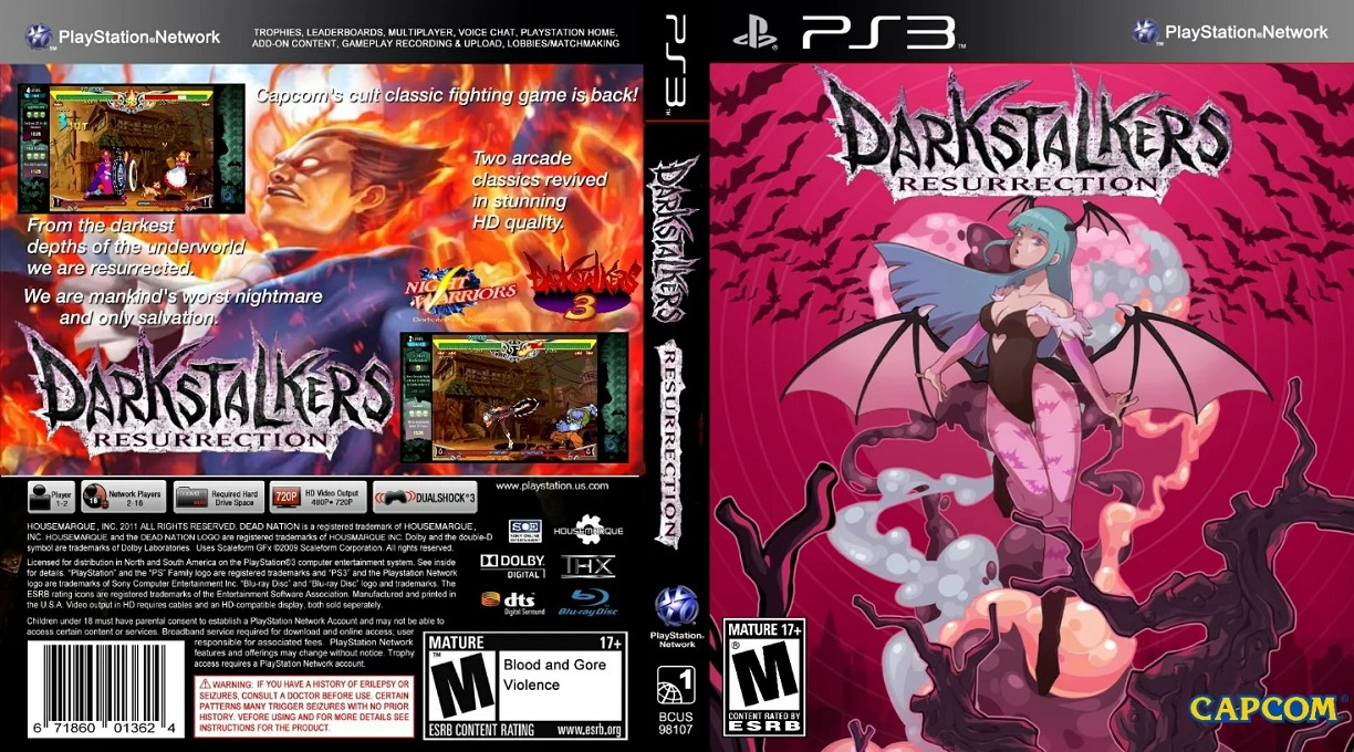 Darkstalkers Resurrection — box-texture (US)