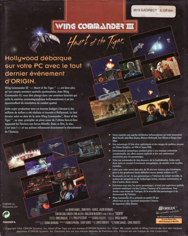 Wing Commander 3 - Heart of the Tiger — box-2D-back (FR)