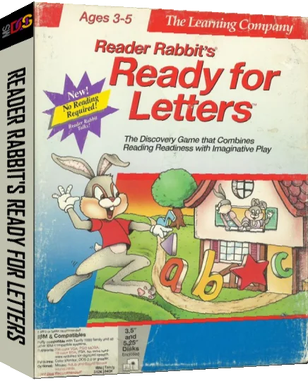 Reader Rabbit's Ready For Letters — box-3D (US)