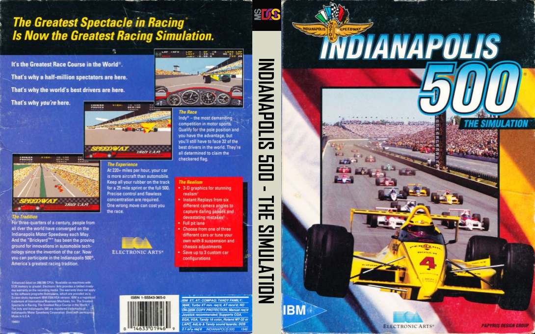 Indianapolis 500 - The Simulation — box-texture (US)