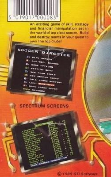 Soccer Director — box-2D-back (EU)