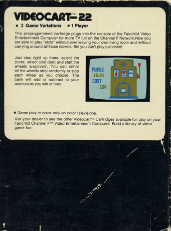Videocart-22 - Slot Machine — box-2D-back (US)