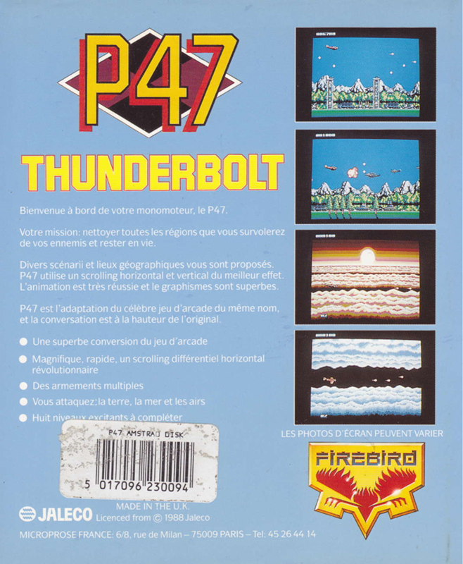 P47 Thunderbolt — box-2D-back (FR)