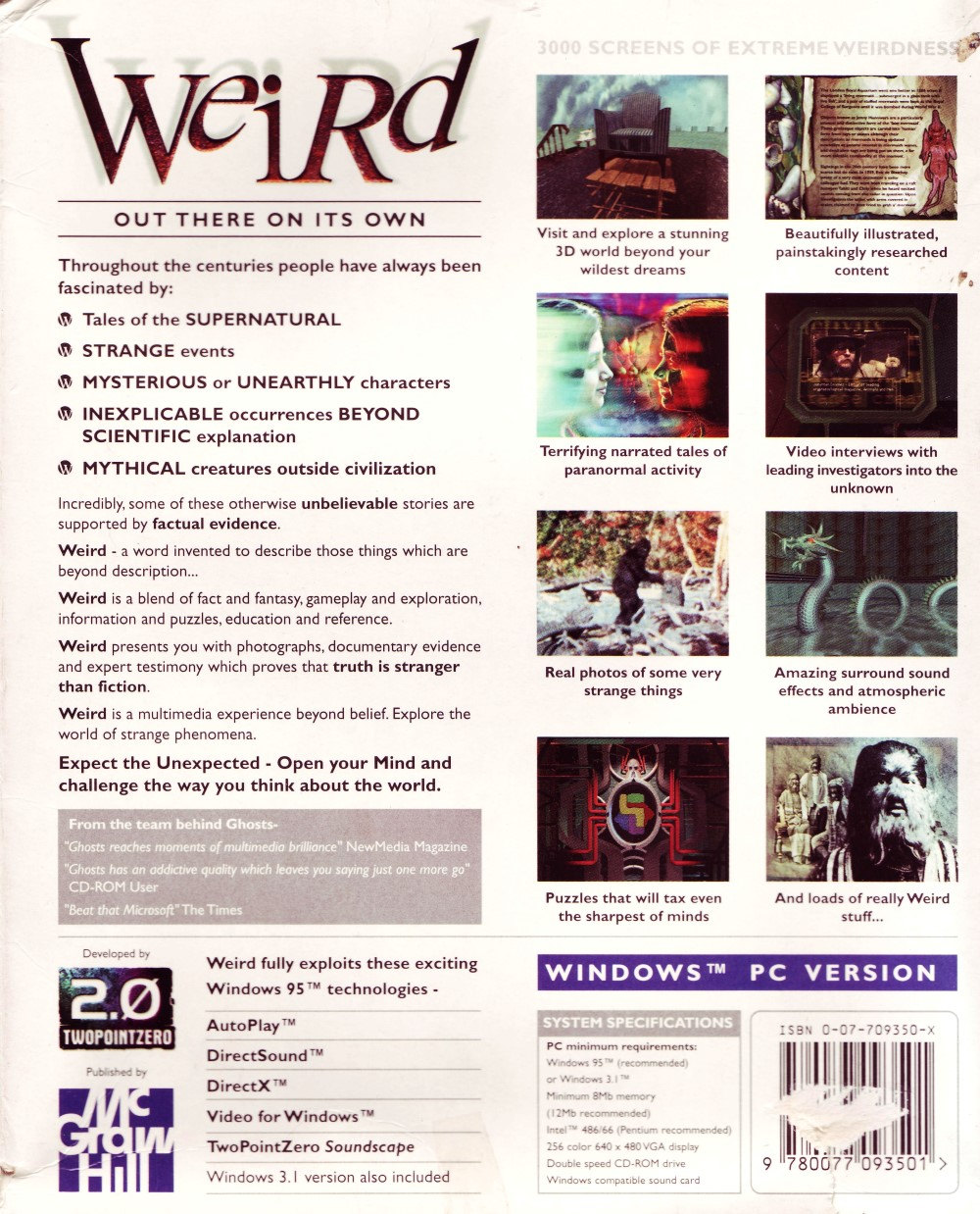 Weird: Truth is Stranger than Fiction — box-2D-back (WOR)