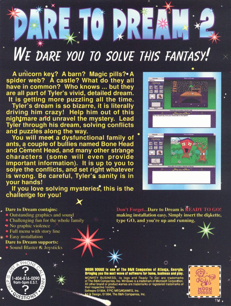 Dare to Dream Part Two: In Search of the Beast — box-2D-back (US)