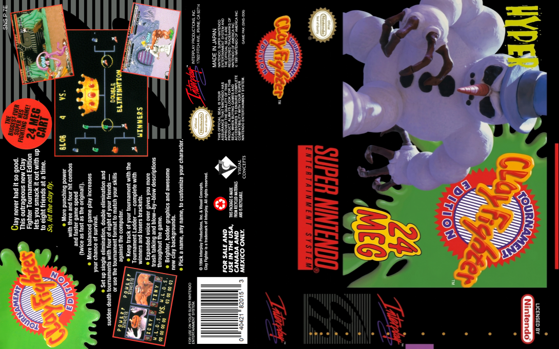 Clay Fighter - Tournament Edition — box-texture (US)