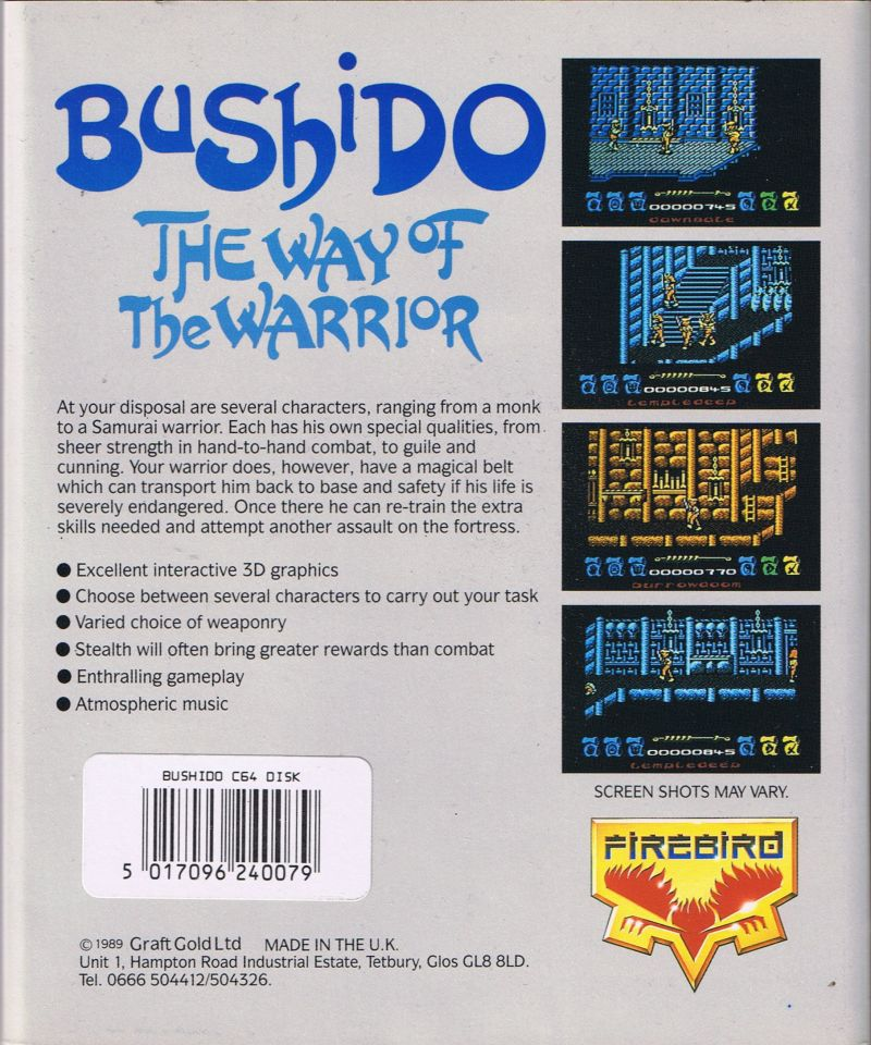 Bushido — box-2D-back (EU)