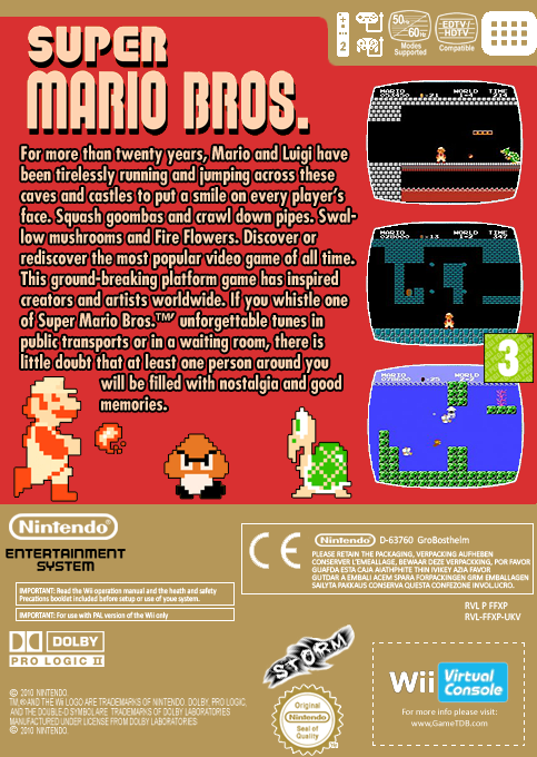 25th Anniversary SUPER MARIO BROS — box-2D-back (EU)