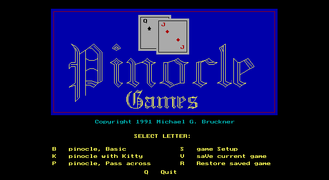 Pinocle Games box art