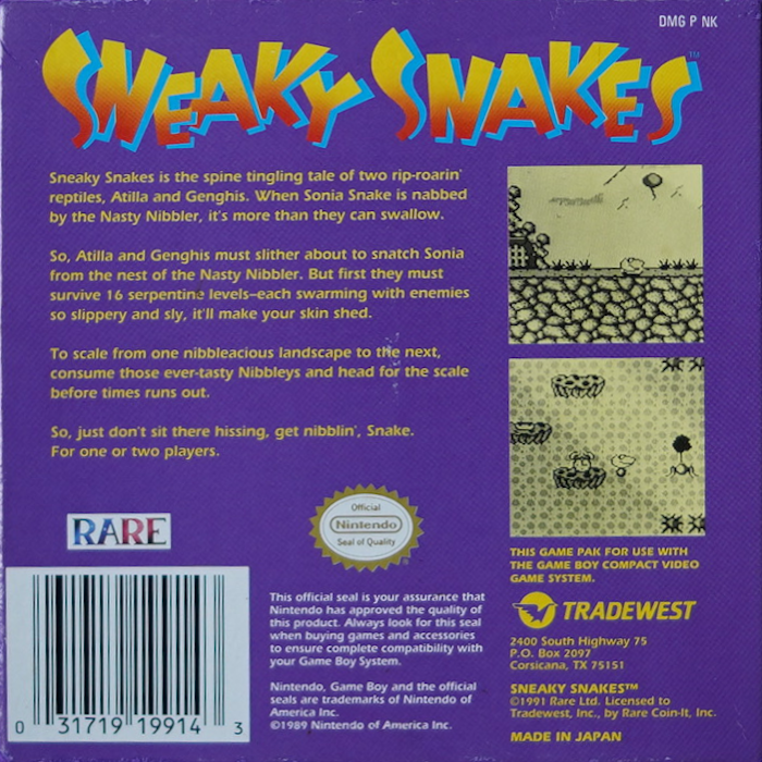 Sneaky Snakes — box-2D-back (US)