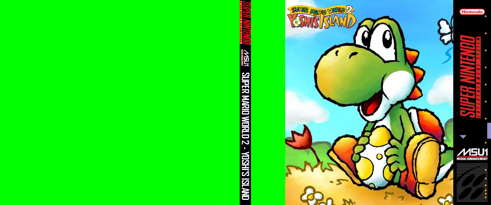 Super Mario World 2 : Yoshi's Island — box-texture (US)