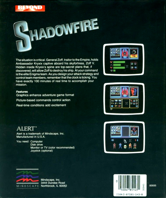 Shadowfire — box-2D-back (US)