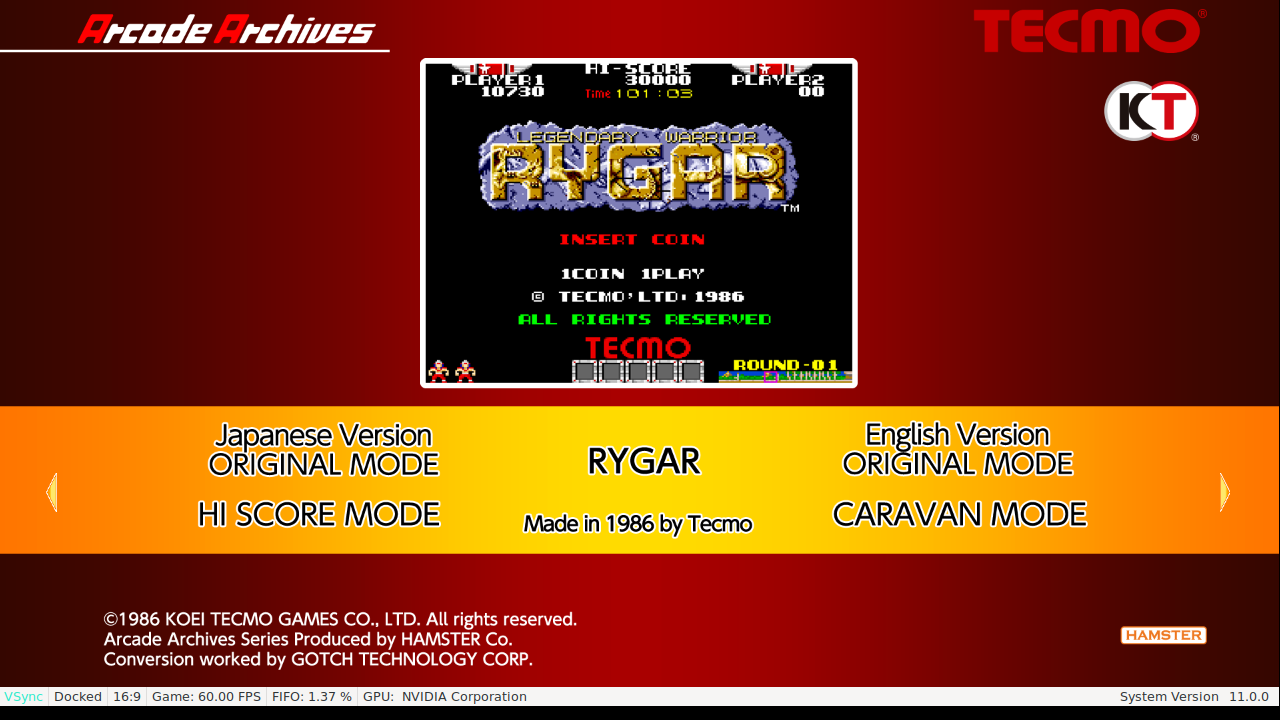 Arcade Archives Rygar — sstitle (WOR)