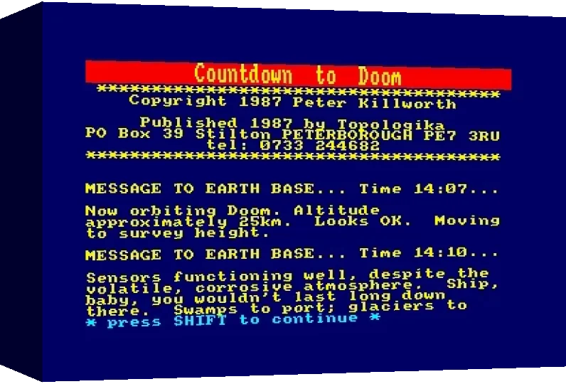 Countdown To Doom — box-3D (WOR)