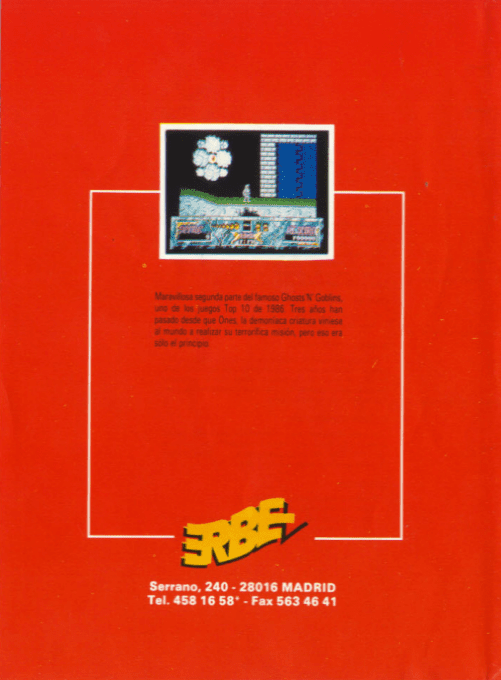 Ghouls 'n Ghosts — box-2D-back (SP)