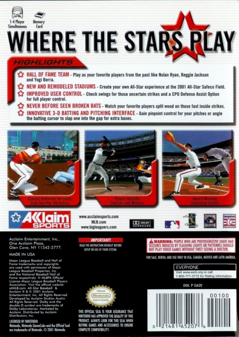 All-Star Baseball 2002 — box-2D-back (US)