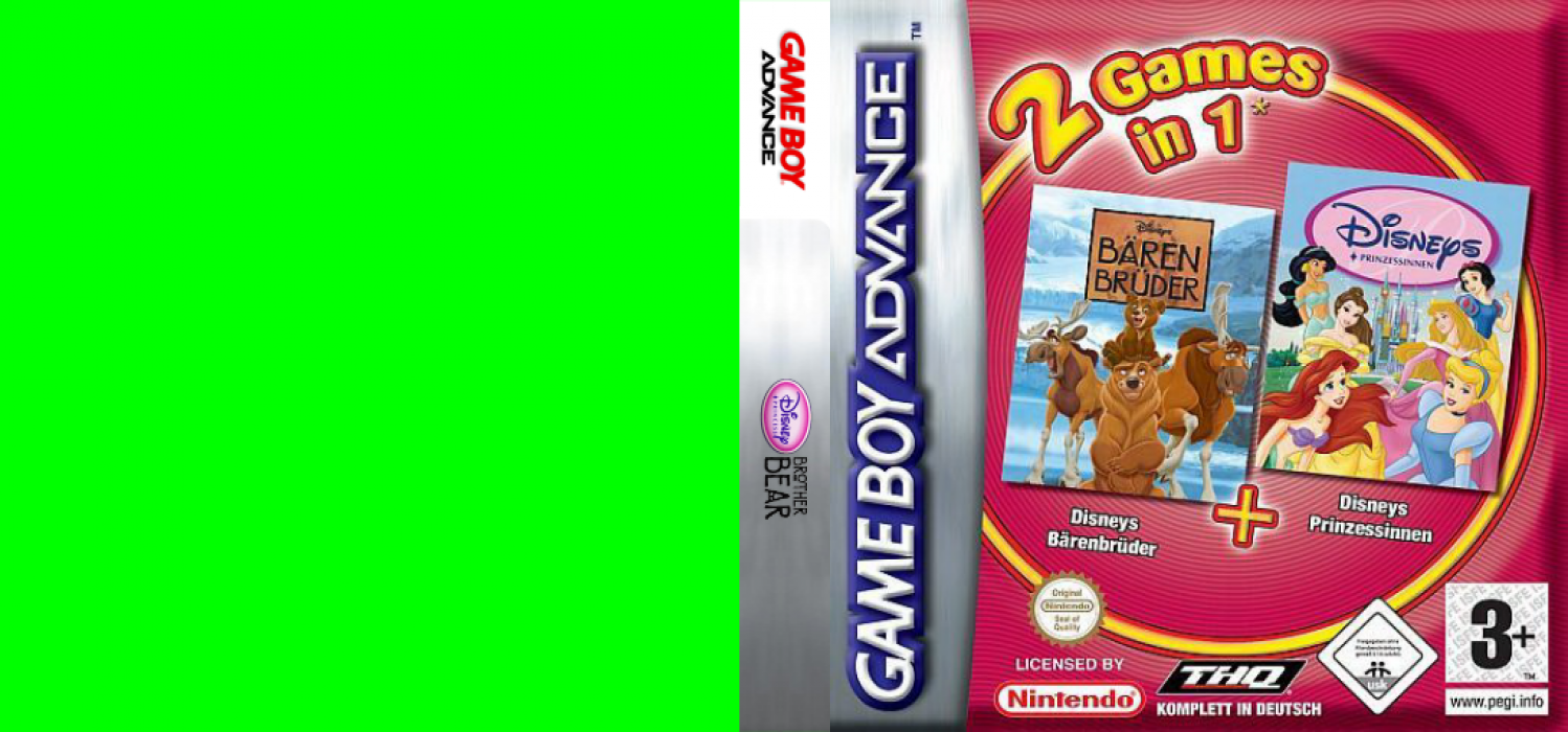 2 Games in 1 - Disneys Prinzessinnen + Baerenbrueder — box-texture (EU)