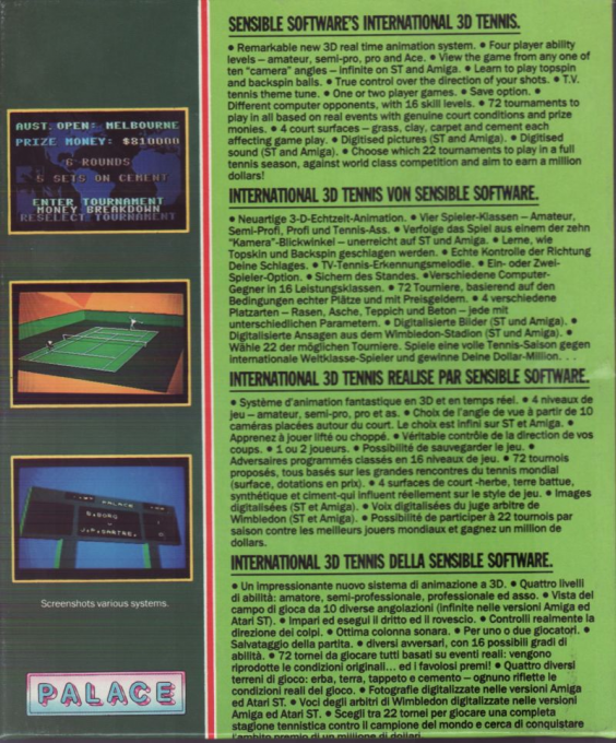 International 3D Tennis — box-2D-back (EU)