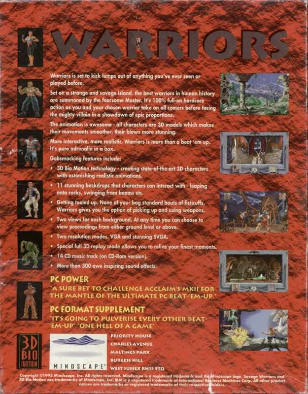 Savage Warriors — box-2D-back (EU)