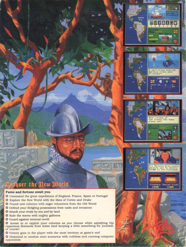 Gold Of The Americas - The Conquest Of The New World — box-2D-back (US)