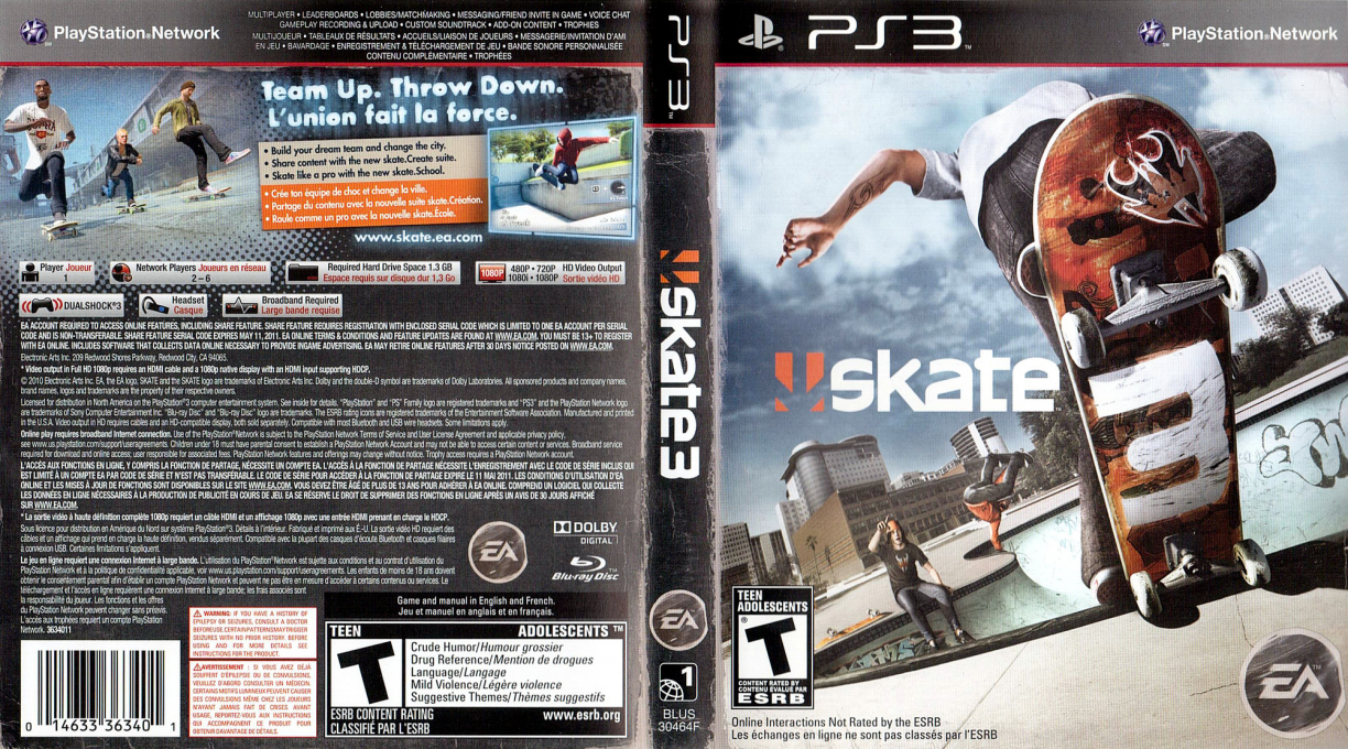 Skate 3 — box-texture (US)