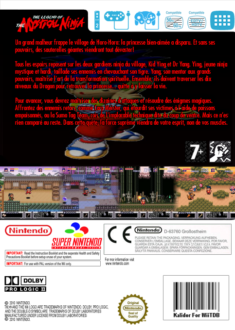 Legend Of The Mystical Ninja, The — box-2D-back (FR)