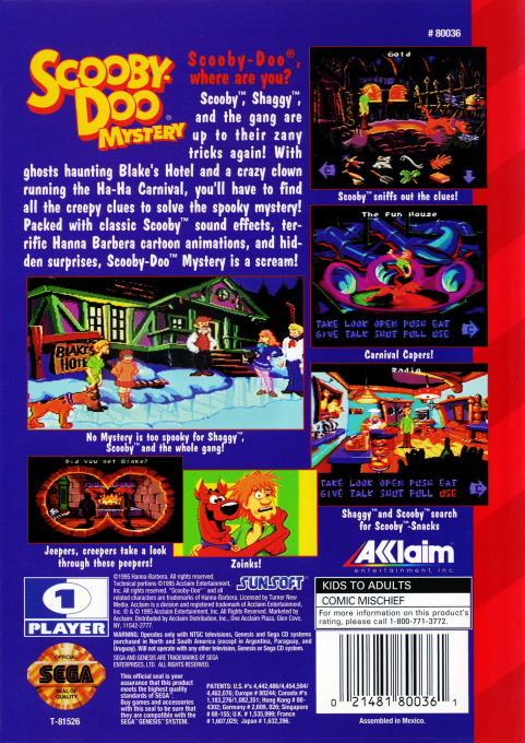Scooby-doo Mystery — box-2D-back (US)