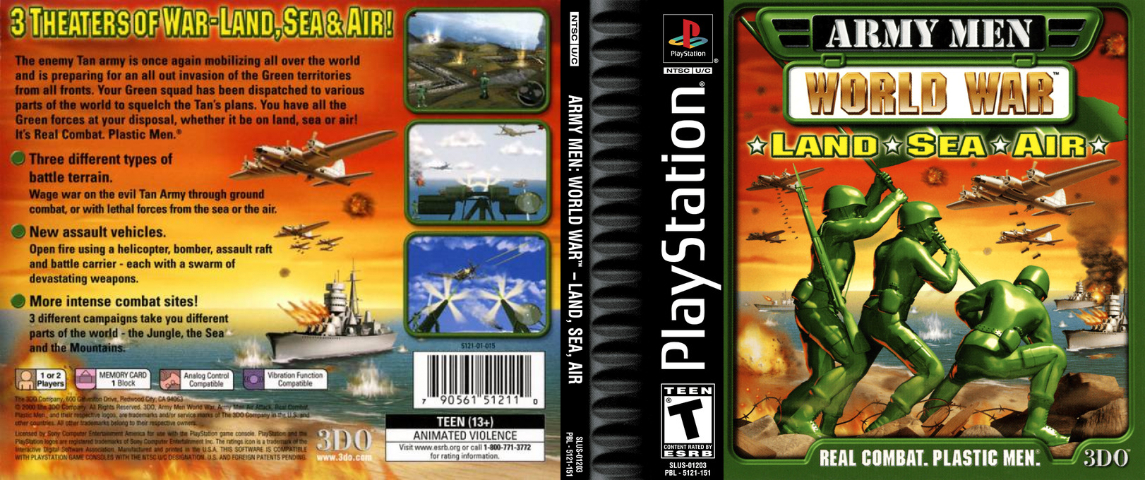 Army Men - Land Sea Air — box-texture (US)