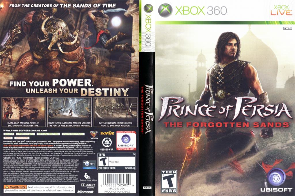 Prince Of Persia - Les Sables Oubliés — box-texture (US)