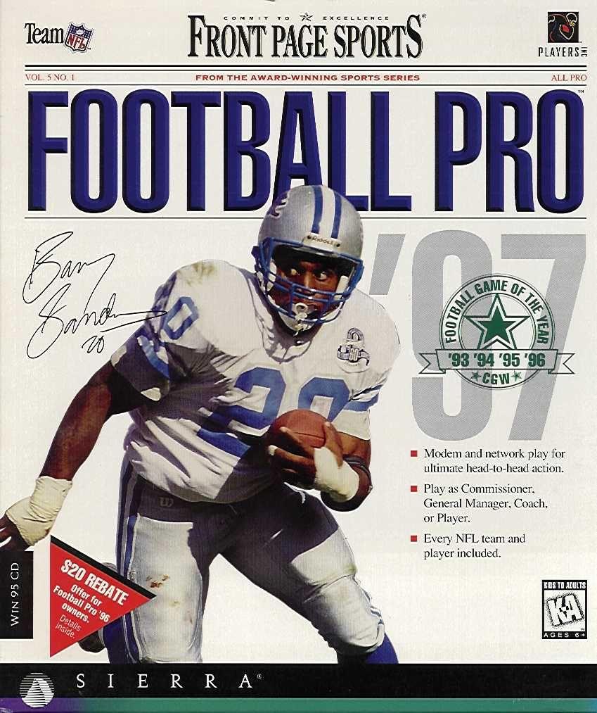 Front Page Sports: Football Pro '97 box art