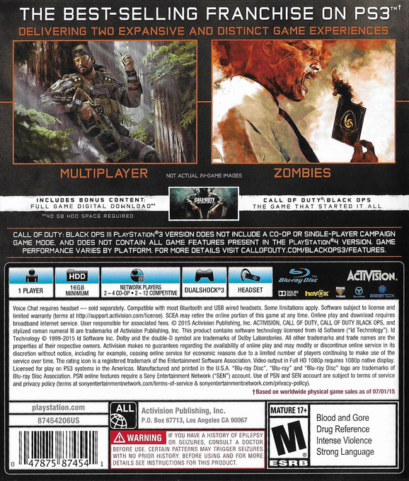 Call of Duty - Black Ops III — box-2D-back (US)