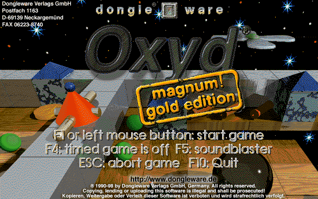 Oxyd magnum! Gold box art