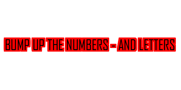 Bump Up the Numbers - and Letters — wheel-hd (SS)
