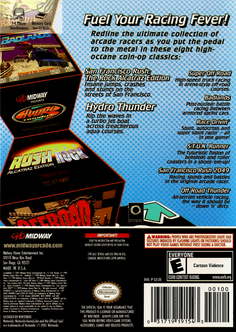 Midway Arcade Treasures 3 — box-2D-back (US)