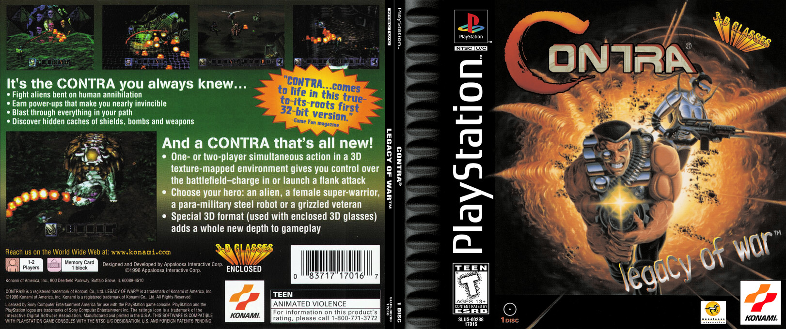 Contra - Legacy of War — box-texture (US)