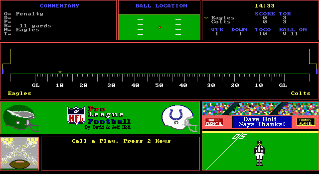NFL Pro League Football: New 1991 Version — ss (WOR)
