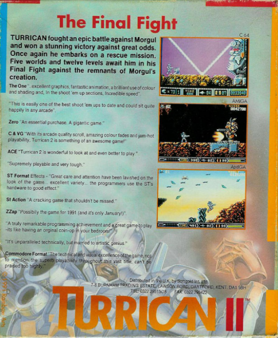 Turrican II - The Final Fight — box-2D-back (EU)
