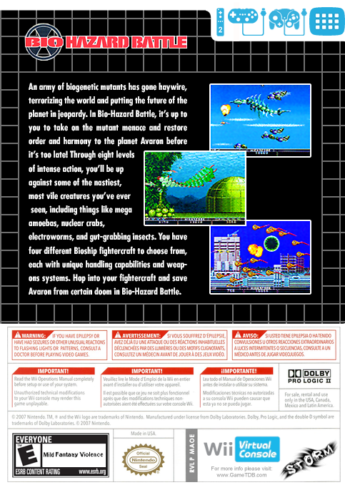 Bio Hazard Battle — box-2D-back (US)
