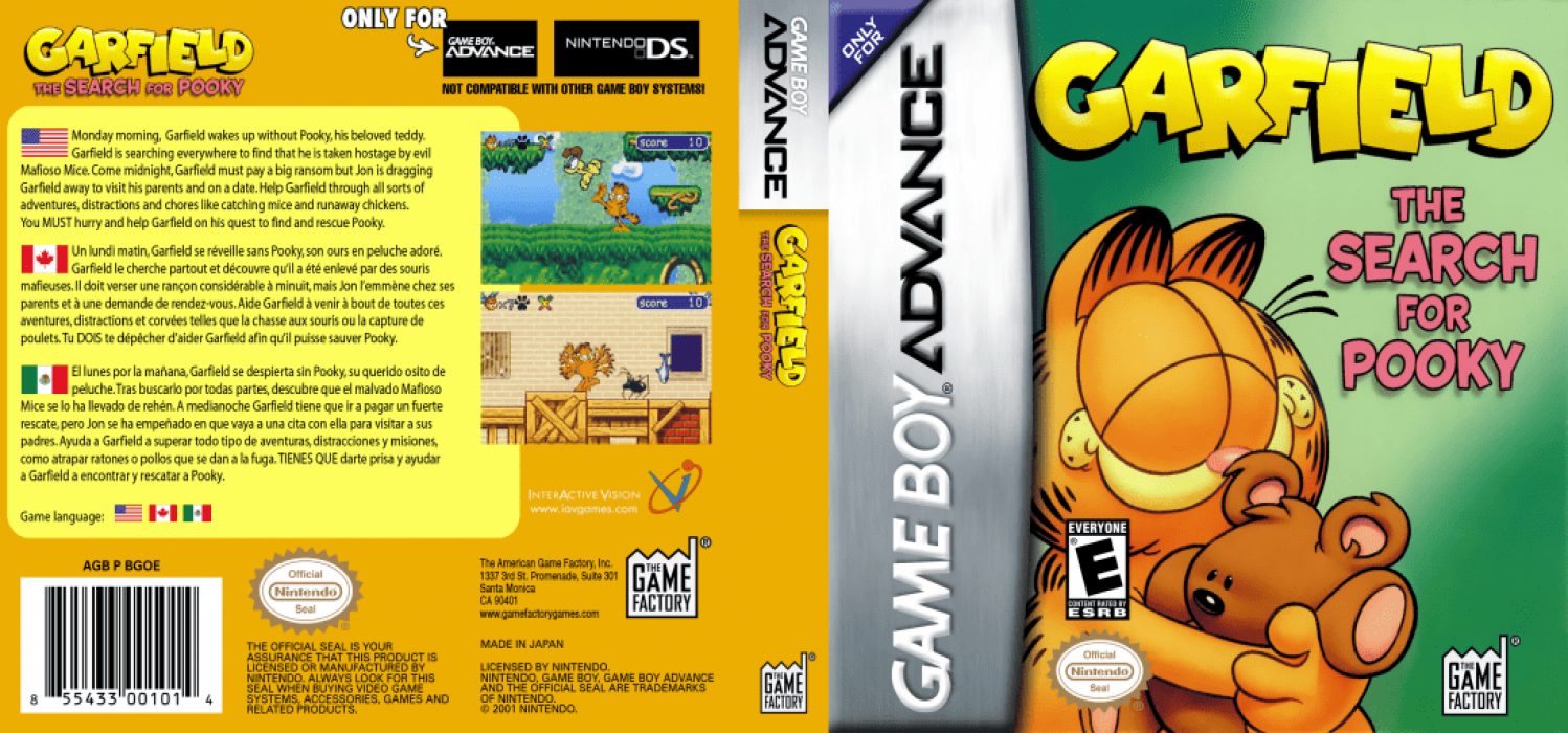 Garfield - The Search for Pooky — box-texture (US)