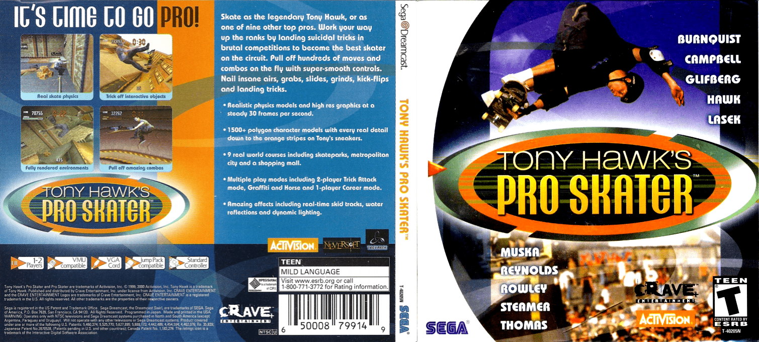 Tony Hawk's Skateboarding — box-texture (US)