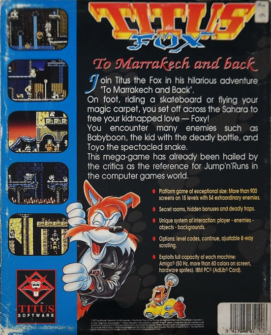 Titus the Fox — box-2D-back (EU)