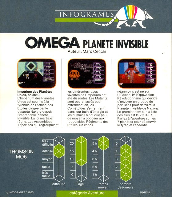 Oméga Planète Invisible — box-2D-back (WOR)