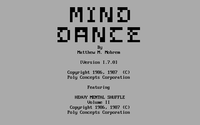 Mind Dance Vol. II — sstitle (WOR)