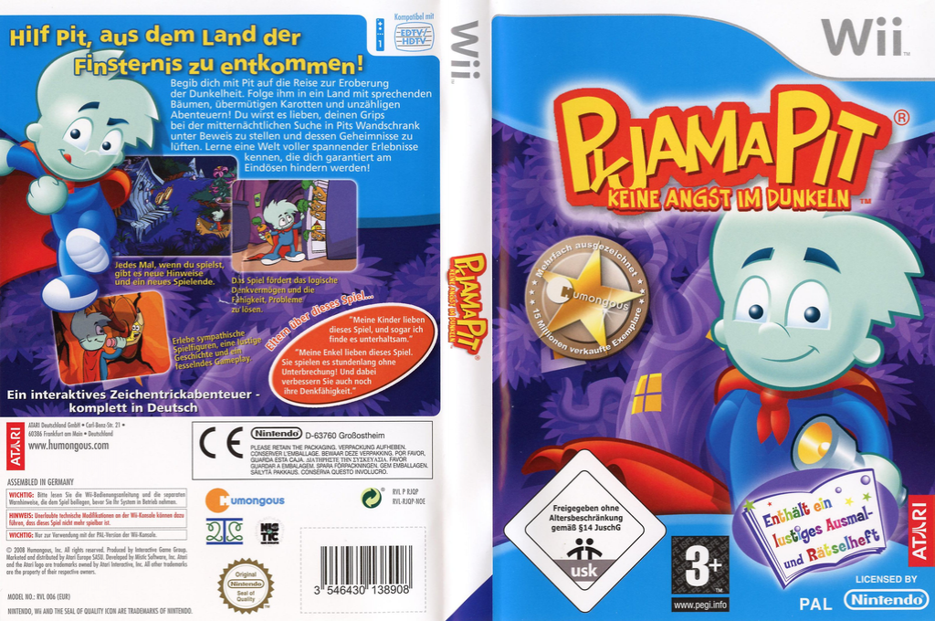 Pajama Sam - Don't Fear The Dark — box-texture (DE)