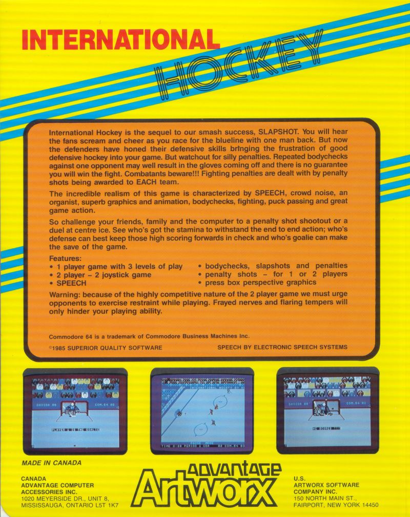 International Hockey — box-2D-back (US)