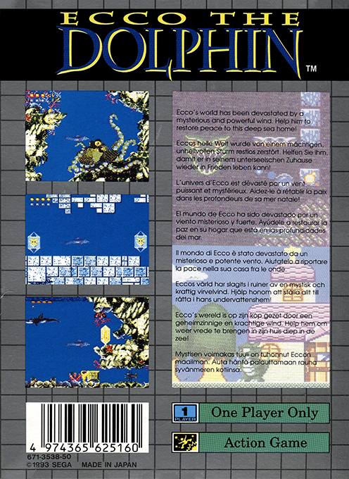 Ecco The Dolphin — box-2D-back (EU)