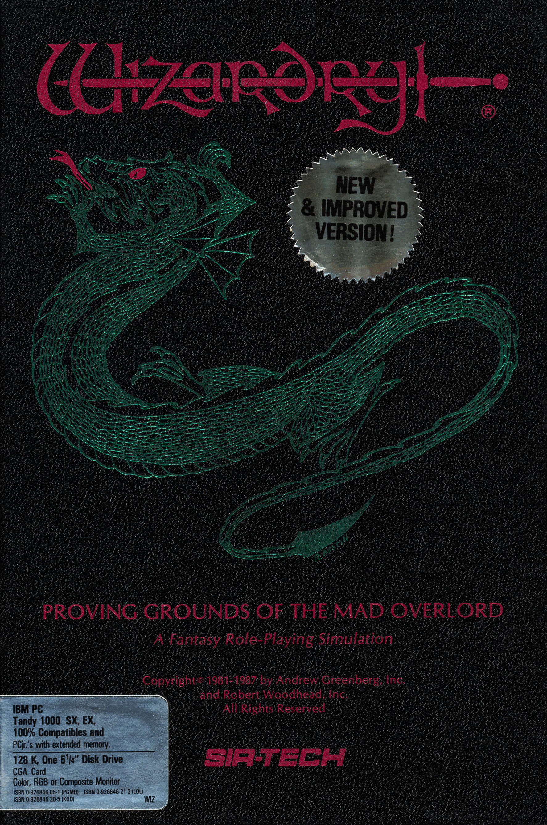 Wizardry I: Proving Grounds of the Mad Overlord box art