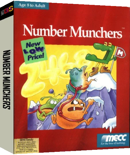 Number Munchers — box-3D (US)