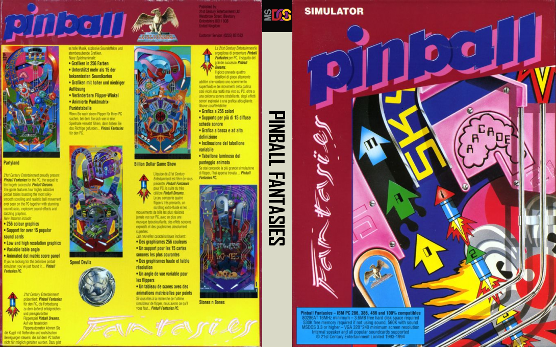 Pinball Fantasies — box-texture (EU)