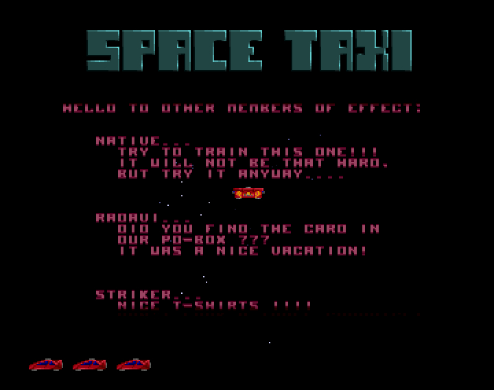 Space Taxi — sstitle (WOR)